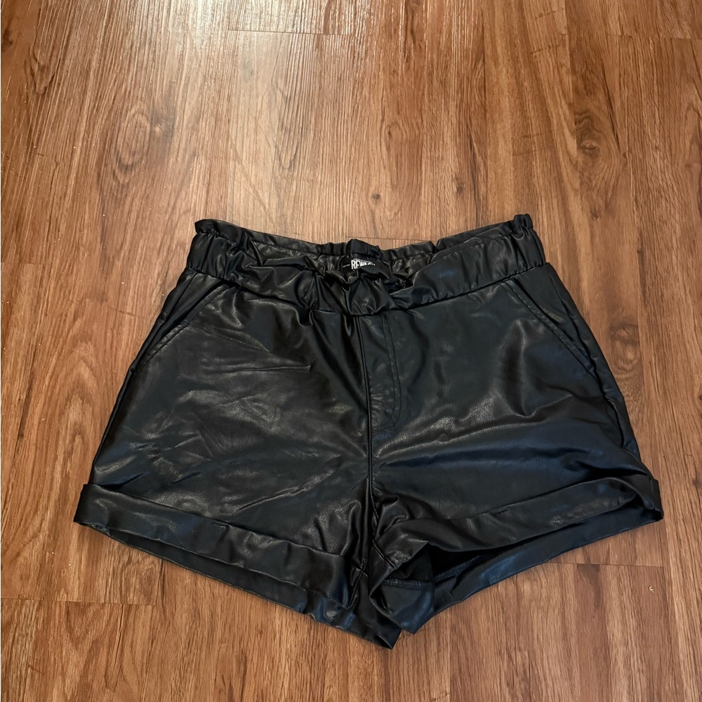 Rewash Black High Waist Shorts
